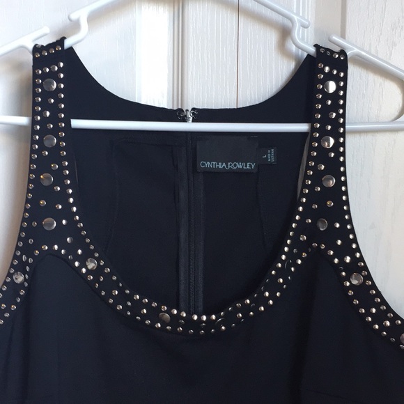 Cynthia Rowley Black Dress Size L - Picture 2 of 5